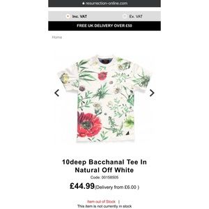 RARE 10 DEEP BACCHANAL TEE